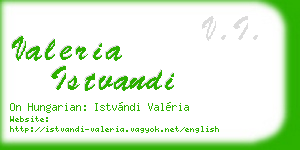 valeria istvandi business card