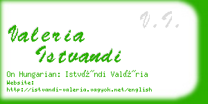 valeria istvandi business card